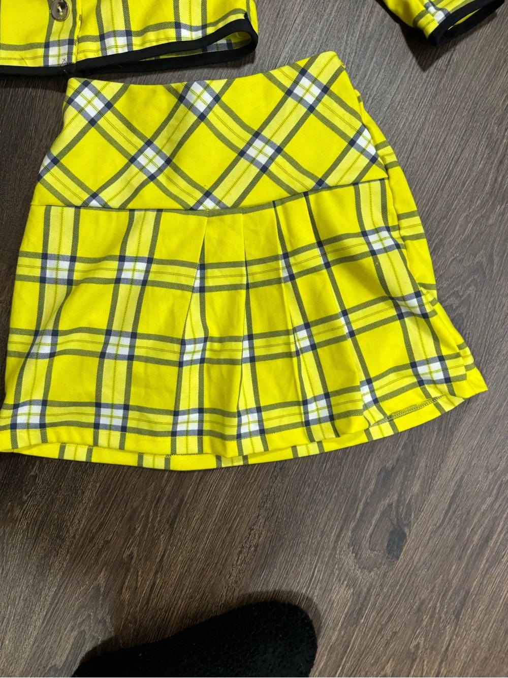 Clueless Cher Horowitz Girls L Yellow Plaid Blazer Skirt Set Costume Cosplay